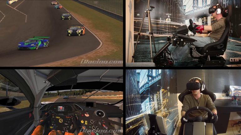 iRacing, Ferrari 488 GTE, 4 caméras et motion system