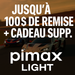 Jusqu’à 100$ de remise + un cadeau bonus spécial Objectif-racing sur le Pimax Crystal Light.