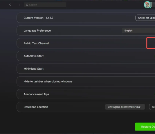 Pimax Play 2.0 est disponible : nouvelle interface, nouvelles fonctionnalités